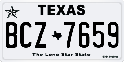 TX license plate BCZ7659