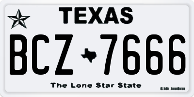 TX license plate BCZ7666