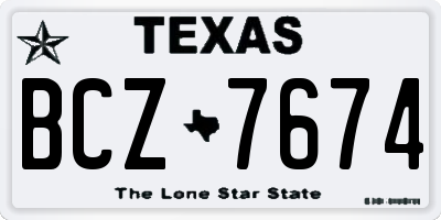 TX license plate BCZ7674