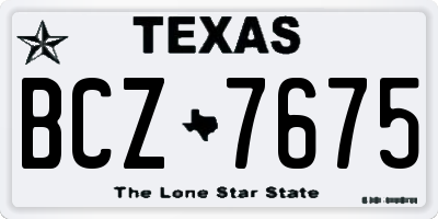 TX license plate BCZ7675