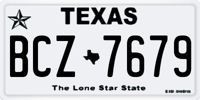TX license plate BCZ7679