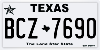 TX license plate BCZ7690