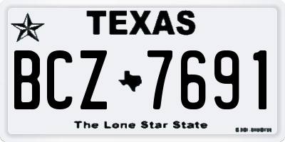 TX license plate BCZ7691