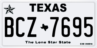 TX license plate BCZ7695