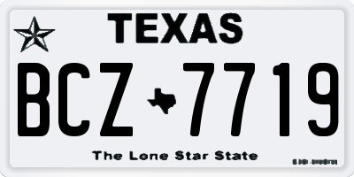 TX license plate BCZ7719