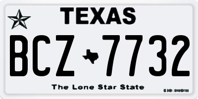 TX license plate BCZ7732