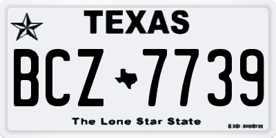 TX license plate BCZ7739