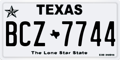 TX license plate BCZ7744