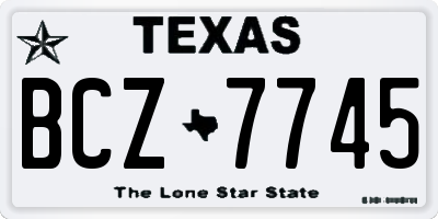 TX license plate BCZ7745