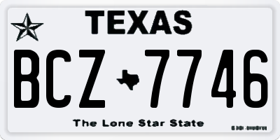TX license plate BCZ7746