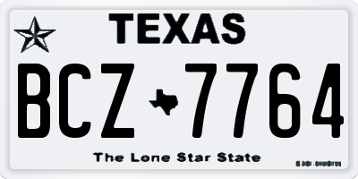TX license plate BCZ7764
