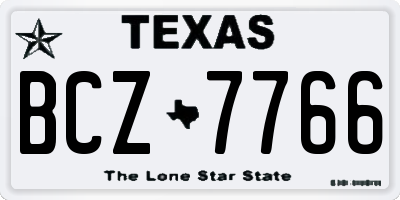 TX license plate BCZ7766