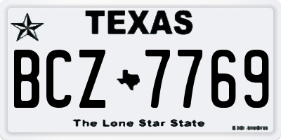 TX license plate BCZ7769