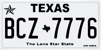 TX license plate BCZ7776