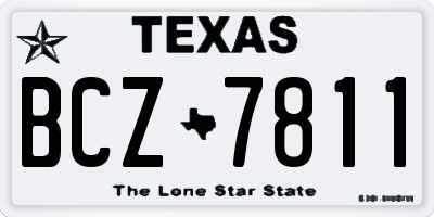 TX license plate BCZ7811