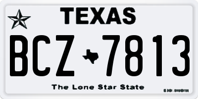 TX license plate BCZ7813