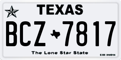 TX license plate BCZ7817