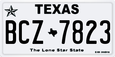 TX license plate BCZ7823