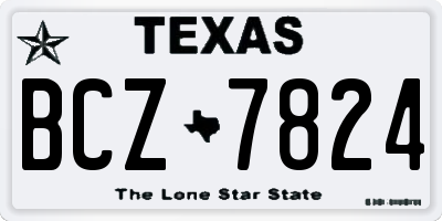TX license plate BCZ7824