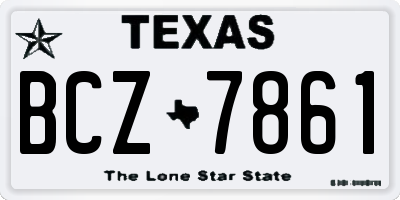 TX license plate BCZ7861
