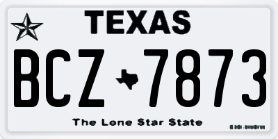 TX license plate BCZ7873