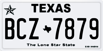 TX license plate BCZ7879