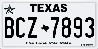 TX license plate BCZ7893
