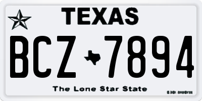 TX license plate BCZ7894