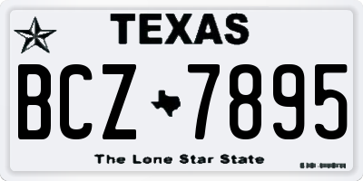 TX license plate BCZ7895