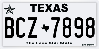 TX license plate BCZ7898