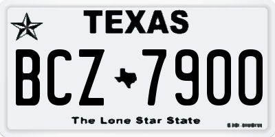 TX license plate BCZ7900