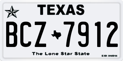 TX license plate BCZ7912