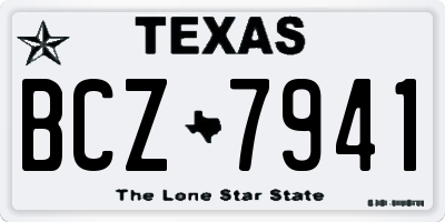 TX license plate BCZ7941
