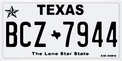 TX license plate BCZ7944