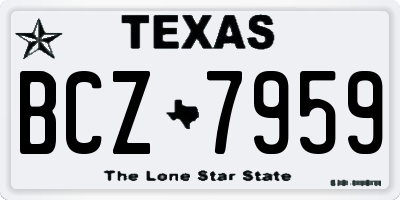 TX license plate BCZ7959