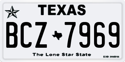 TX license plate BCZ7969
