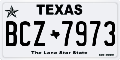 TX license plate BCZ7973
