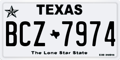 TX license plate BCZ7974