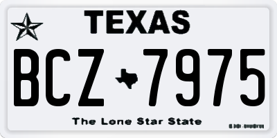 TX license plate BCZ7975