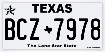 TX license plate BCZ7978