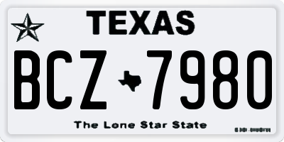 TX license plate BCZ7980