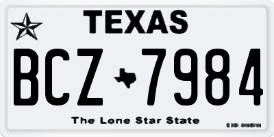 TX license plate BCZ7984