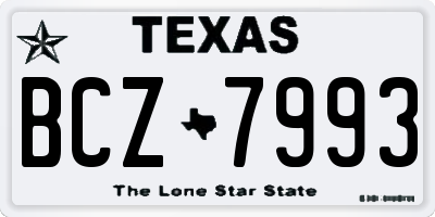 TX license plate BCZ7993