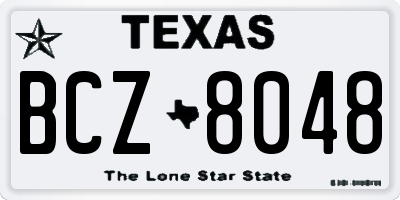 TX license plate BCZ8048