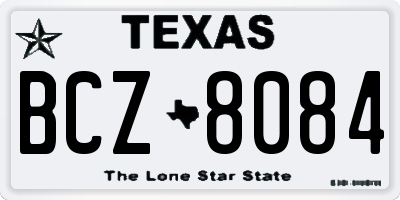 TX license plate BCZ8084