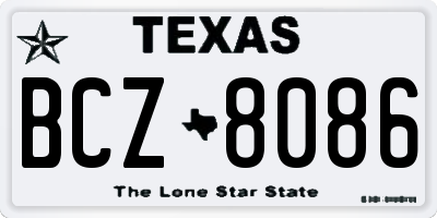 TX license plate BCZ8086