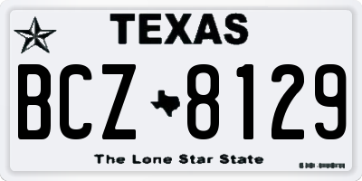 TX license plate BCZ8129
