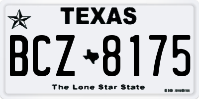 TX license plate BCZ8175