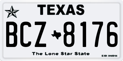TX license plate BCZ8176