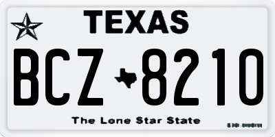 TX license plate BCZ8210